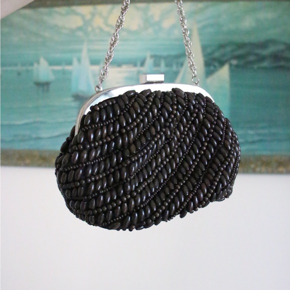 Dark Brown Beaded Purse - Picture 4 of 5
